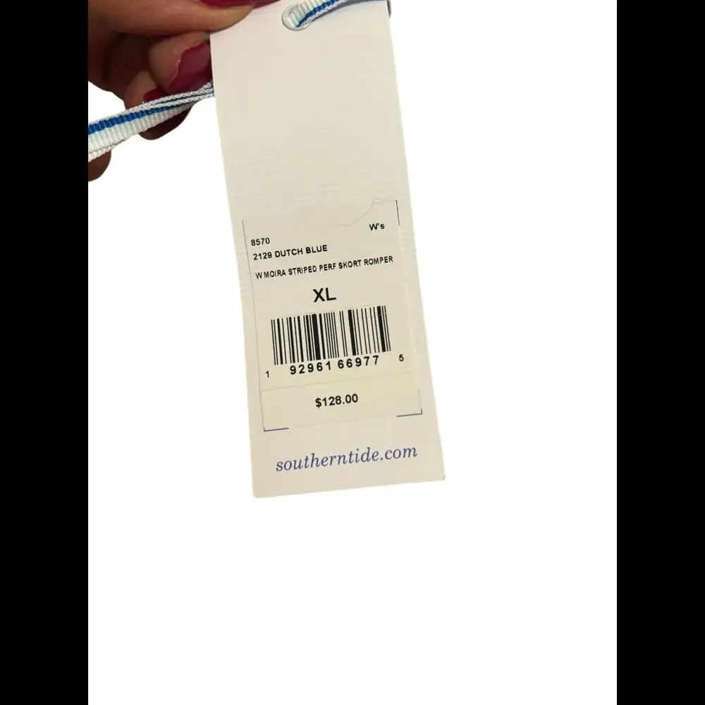 NWT - Southern Tide Chic Striped Wrap Romper XL - Picture 4 of 5